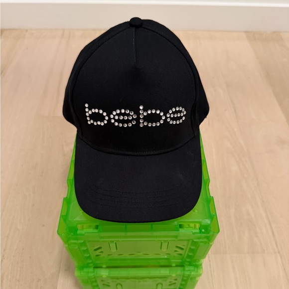 Bebe Rhinestone Logo Baseball Cap - Picture 1 of 7